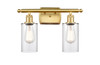 Clymer - 2 Light - 14 inch - Satin Gold - Bath Vanity Light (516-2W-SG-G802-LED)