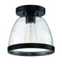 Lodie 1 Light 9.5" Flushmount in Flat Black (X1410-FB)