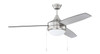 Phaze Energy Star 3 52" 3-Blade Ceiling Fan in Brushed Polished Nickel w/ Brushed Nickel/Greywood Blades; Integrated Light Kit (EPHA52BNK3-BNGW)