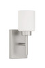 Cadence 1 Light Wall Sconce in Satin Nickel (54661-SN)