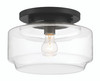 Peri 1 Light 12" Flushmount in Flat Black (X3112-FB)