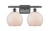 Farmhouse Chicken Wire - 2 Light - 18 inch - Oil Rubbed Bronze - Bath Vanity Light (516-2W-OB-G121-8CSN-LED)