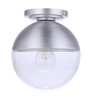 Evie 1 Light Outdoor Flush Mount in Satin Aluminum (ZA3417-SA)