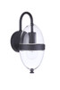 Sivo 1 Light Small Outdoor Wall Lantern in Midnight (ZA3504-MN)
