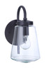 Laclede 1 Light Small Outdoor Wall Lantern in Midnight (ZA3804-MN)