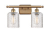 Cobbleskill - 2 Light - 15 inch - Brushed Brass - Bath Vanity Light (516-2W-BB-G112C-5CL)