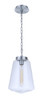 Laclede 1 Light Large Outdoor Pendant in Satin Aluminum (ZA3821-SA)