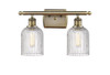 Bridal Veil - 2 Light - 15 inch - Antique Brass - Bath Vanity Light (516-2W-AB-G559-5CL)