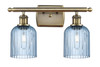 Bridal Veil - 2 Light - 15 inch - Antique Brass - Bath Vanity Light (516-2W-AB-G559-5BL)