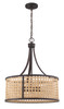 Malaya 6 Light Pendant in Aged Bronze Brushed (54596-ABZ)