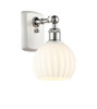 White Venetian - 1 Light - 6 inch - White Polished Chrome - Sconce (516-1W-WPC-G1217-6WV)