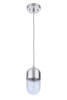 Pill 1 Light Mini Pendant in Brushed Polished Nickel (55091-BNK)
