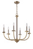 Stanza 6 Light Chandelier in Brushed Polished Nickel/Satin Brass (54826-BNKSB)
