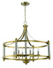 6 Light Pendant In Brushed Polished Nickel/Satin Brass (54896-BNKSB)