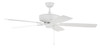 Pro Plus 52" 5-Blade Ceiling Fan in White w/ White/Washed Oak Blades; Light Kit Optional (Not Included) (P52W5-52WWOK)
