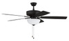Pro Plus 211 52" 5-Blade Ceiling Fan in Espresso w/ Espresso/Walnut Blades; Light Kit Included (optional) (P211ESP5-52ESPWLN)