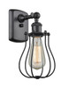Muselet - 1 Light - 6 inch - Matte Black - Sconce (516-1W-BK-CE513)