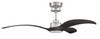 Mesmerize 60" 3-Blade Ceiling Fanin Brushed Polished Nickel w/ Black Walnut Blades; Light Kit Included (optional) (MES60BNK3)