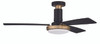52" Manning Ceiling Fan in Flat Black/Satin Brass (MNG52FBSB3)