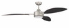 Journey 64" 3-Blade Ceiling Fan in Brushed Polished Nickel w/ Black Walnut Blades; Light Kit Included (optional) (JOU64BNK3)