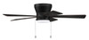 Merit 52" 5-Blade Ceiling Fan in Flat Black w/ Flat Black/Greywood Blades; Integrated Light Kit (MER52FB5)