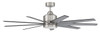 Champion 60" 9-Blade Ceiling Fan in Brushed Polished Nickel w/ Brushed Nickel/Flat Black Blades; Light Kit Included (optional) (CHP60BNK9)