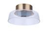 Centric 13.75" LED Flushmount in Satin Brass (55182-SB-LED)