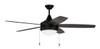52" Phaze 5 Ceiling Fan in Flat Black (PHA52FB5-UCI)