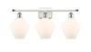 Cindyrella - 3 Light - 28 inch - White Polished Chrome - Bath Vanity Light (516-3W-WPC-G651-8)