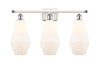 Cindyrella - 3 Light - 27 inch - White Polished Chrome - Bath Vanity Light (516-3W-WPC-G651-7)