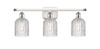 Bridal Veil - 3 Light - 25 inch - White Polished Chrome - Bath Vanity Light (516-3W-WPC-G559-5CL)