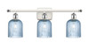 Bridal Veil - 3 Light - 25 inch - White Polished Chrome - Bath Vanity Light (516-3W-WPC-G559-5BL)