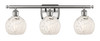 White Mouchette - 3 Light - 26 inch - Brushed Satin Nickel - Bath Vanity Light (516-3W-SN-G1216-6WM)