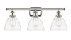 Bristol - 3 Light - 28 inch - Polished Nickel - Bath Vanity Light (516-3W-PN-GBD-752-LED)
