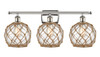 Farmhouse Rope - 3 Light - 28 inch - Polished Nickel - Bath Vanity Light (516-3W-PN-G122-8RB-LED)