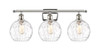 Athens Water Glass - 3 Light - 28 inch - Polished Nickel - Bath Vanity Light (516-3W-PN-G1215-8)