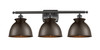 Adirondack - 3 Light - 28 inch - Oil Rubbed Bronze - Bath Vanity Light (516-3W-OB-M14-OB-LED)