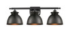 Adirondack - 3 Light - 28 inch - Matte Black - Bath Vanity Light (516-3W-BK-M14-BK-LED)