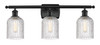 Bridal Veil - 3 Light - 25 inch - Matte Black - Bath Vanity Light (516-3W-BK-G559-5CL)
