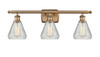 Conesus - 3 Light - 26 inch - Brushed Brass - Bath Vanity Light (516-3W-BB-G275)