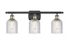 Bridal Veil - 3 Light - 25 inch - Black Antique Brass - Bath Vanity Light (516-3W-BAB-G559-5CL)