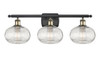 Ithaca - 3 Light - 28 inch - Black Antique Brass - Bath Vanity Light (516-3W-BAB-G555-8CL)