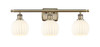 White Venetian - 3 Light - 26 inch - Antique Brass - Bath Vanity Light (516-3W-AB-G1217-6WV)