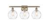 Athens Water Glass - 3 Light - 28 inch - Antique Brass - Bath Vanity Light (516-3W-AB-G1215-8)