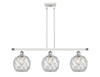 Farmhouse Rope - 3 Light - 36 inch - White Polished Chrome - Cord hung - Island Light (516-3I-WPC-G122-8RW-LED)