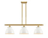 Adirondack - 3 Light - 36 inch - Satin Gold - Cord hung - Island Light (516-3I-SG-M14-W-LED)