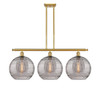 Athens Deco Swirl - 3 Light - 39 inch - Satin Gold - Cord hung - Island Light (516-3I-SG-G1213-12SM)
