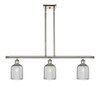 Bridal Veil - 3 Light - 36 inch - Polished Nickel - Cord hung - Island Light (516-3I-PN-G559-5SM)