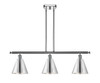 Berkshire - 3 Light - 36 inch - Polished Chrome - Cord hung - Island Light (516-3I-PC-MBC-8-PC-LED)