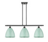 Plymouth - 3 Light - 36 inch - Oil Rubbed Bronze - Cord hung - Island Light (516-3I-OB-MBD-9-SF-LED)